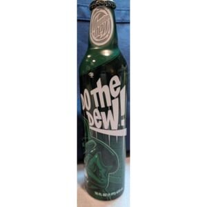 Mountain Dew Green Label Art "Do the Dew!" 16oz Aluminum Bottle – Full & Unopen
